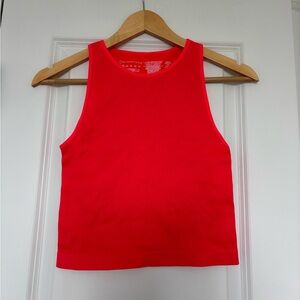 Primark Women's Neon Orange/Red Seamless Tank Top Size Medium Worn Once